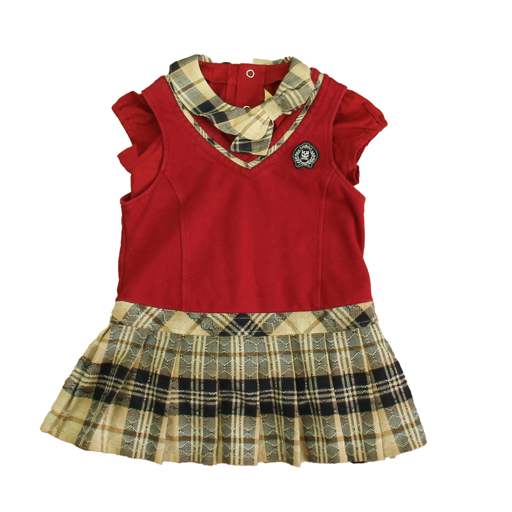 Kinloch Anderson Girls Red | Tan Plaid Jumper size: 2-3T